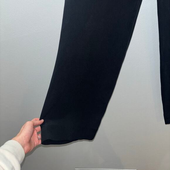 ARMANI COLLEZIONI Women’s Black Wise Leg Crepe Trousers Size 6 - Picture 8 of 11